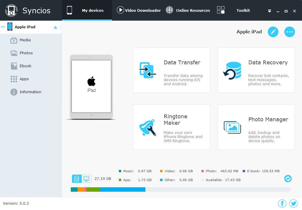 Syncios Manager Pro 6.5.2 license key Free Download