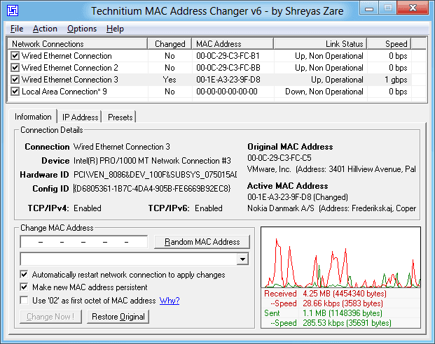 Change MAC Address Crack Free