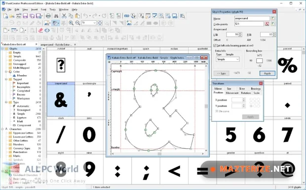 High Logic FontCreator Professional screenshot