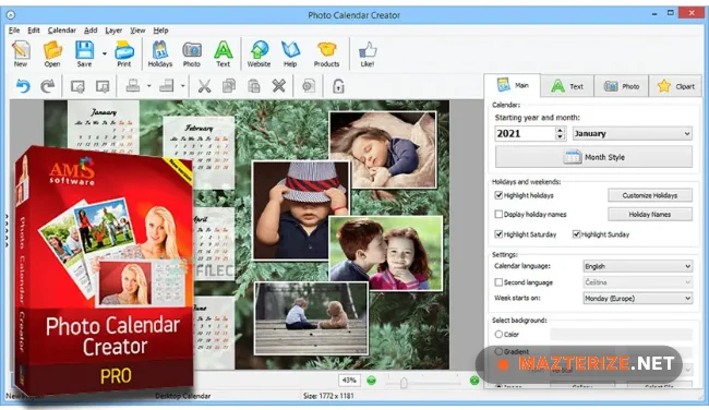Photo Calendar Creator Pro 20.0 for Windows Photo Calendar Creator Pro screenshot