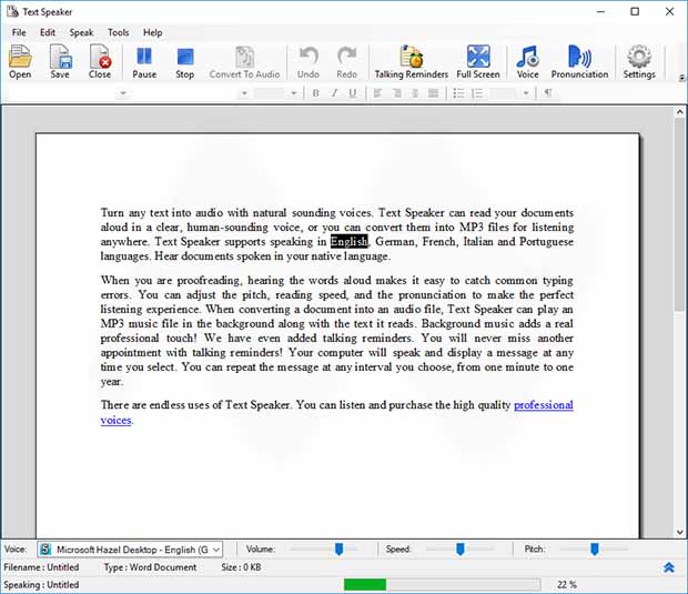 Text Speaker mac crack