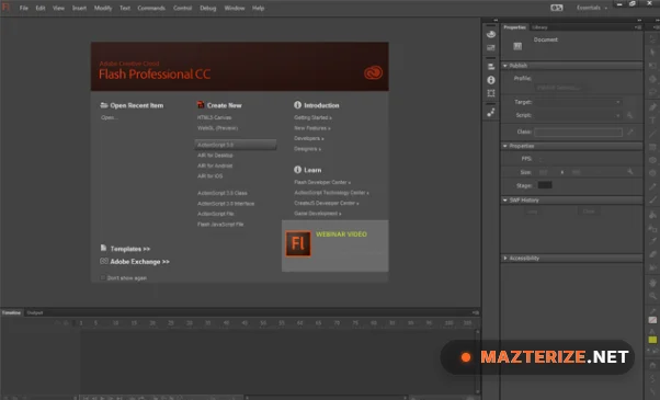 Adobe Flash Professional CC 2015 Screenshot