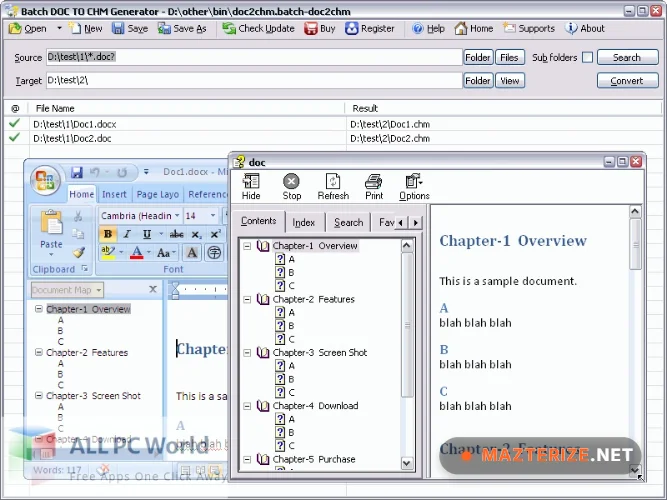 Batch DOC to Help Generator 2025 Screenshot