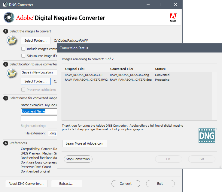 Adobe Digital Negative Converter adobe digital negative converter