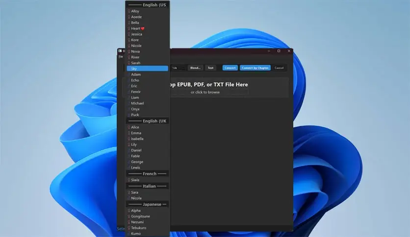 AI Ebook to Audio Converter Screenshot