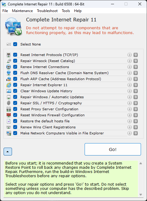 Complete internet Repair Complete internet Repair