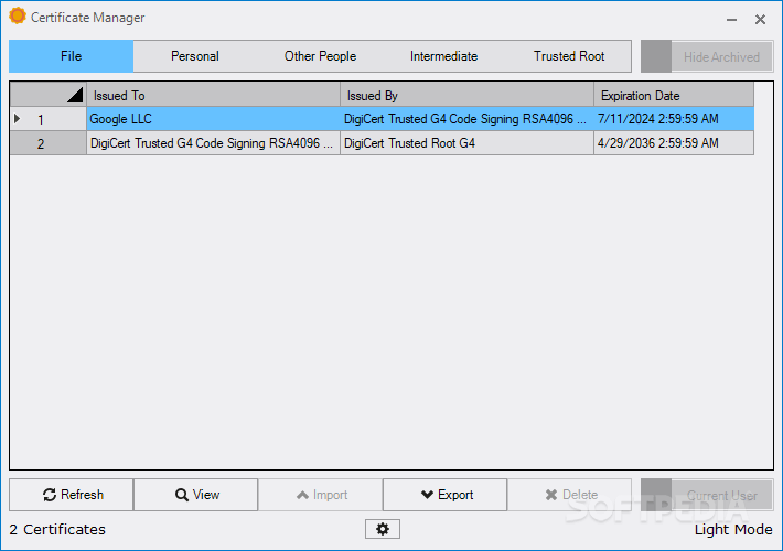 Certificate Manager 18 Download Certificate Manager 18 Download