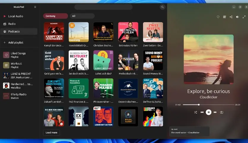Ubuntu Flutter MusicPod 2.13.0 Free Download Screenshot