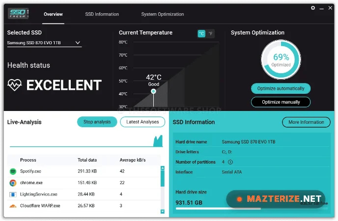 Abelssoft SSD Fresh 2026 for Windows Abelssoft SSD Fresh Plus screenshots