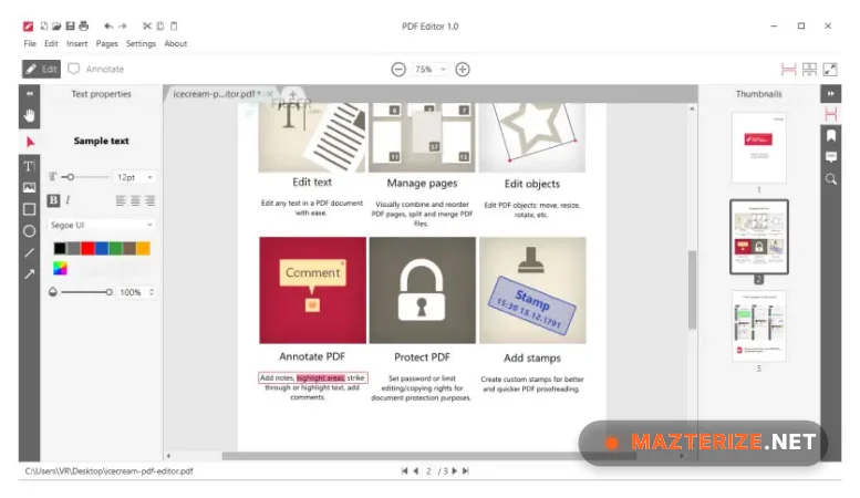 Icecream PDF Editor Pro 3.30 for Windows Icecream PDF Editor Pro Screenshot