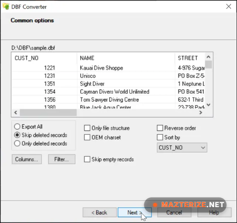 DBF Converter 7.85 Free Download DBF Converter screenshot